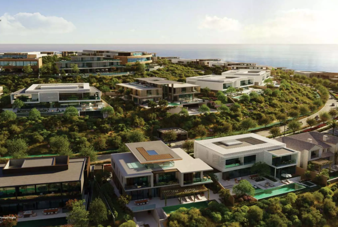 nawayef west heights modon hudariyat aerial view