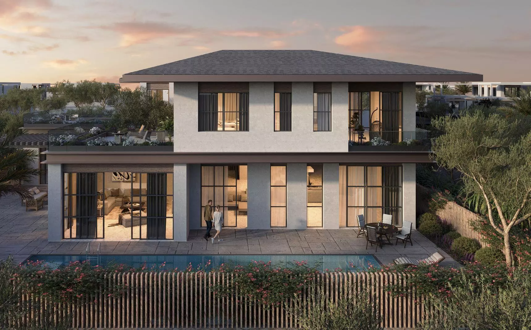al naseem villas modon hudayriyat front view