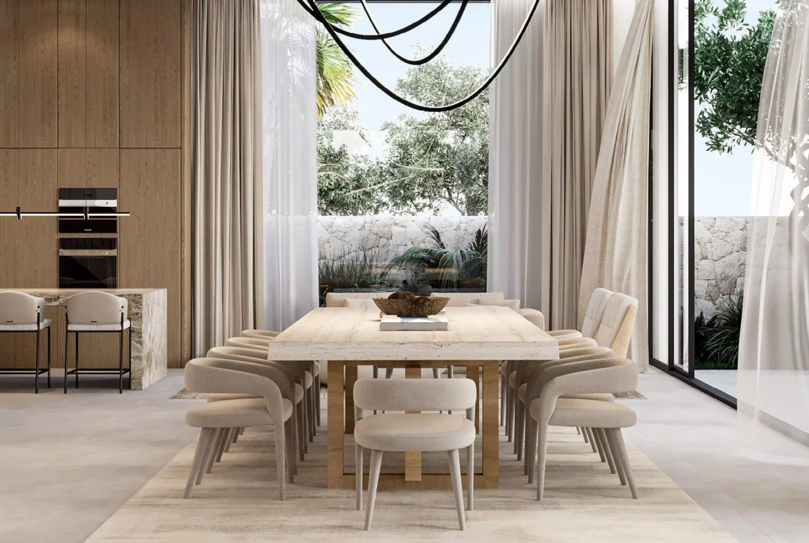 al naseem villas modon hudayriyat dining area
