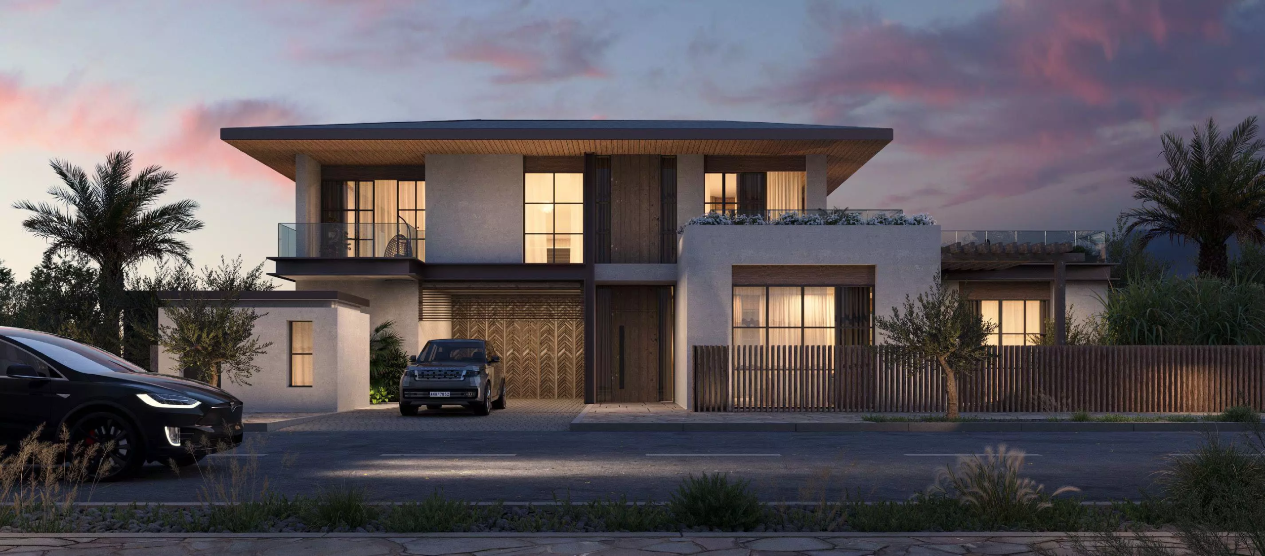 al naseem villas modon hudayriyat night view