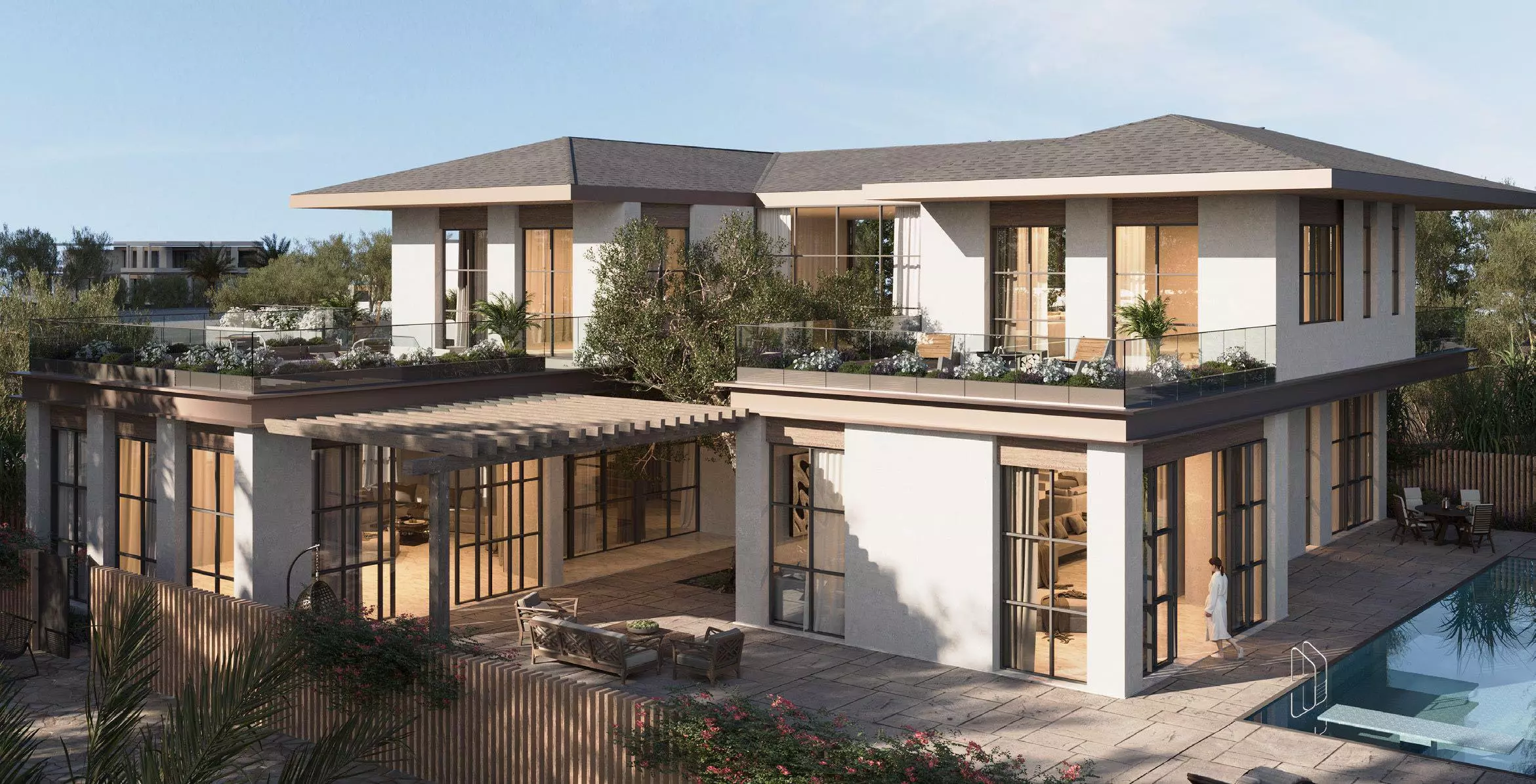al naseem villas modon hudayriyat side view